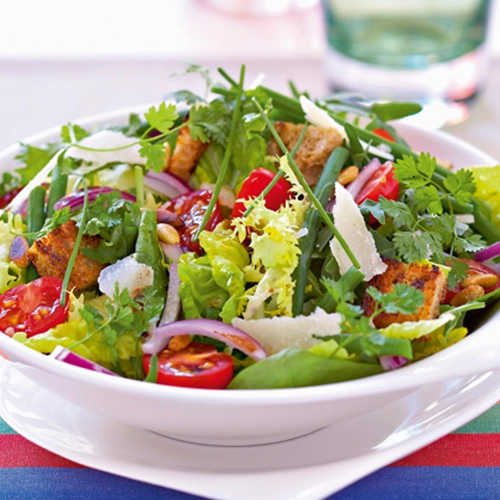 Base salade verte tomate cerise